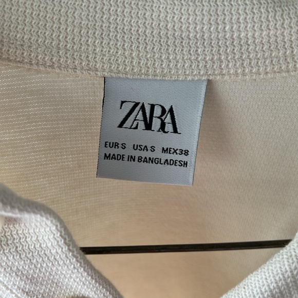 Zara Men's Cream Polo Shirt - Picture 2 of 3